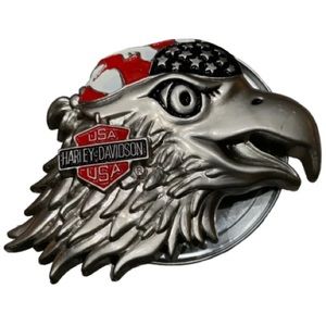 Patriotic silver eagle belt buckle men’s